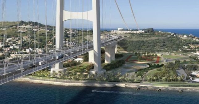 ponte sullo stretto rendering 