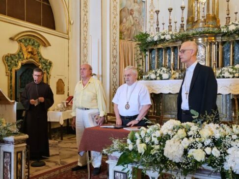 don Ezio, Fortunato Calleri, mons. Gallaro, mons. Raspanti