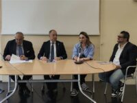 Anna Tatangelo in conferenza stampa a Palermo