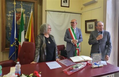 Nellina Ardizzone,sindaco Alfio La Spina e Giuseppe Vecchio