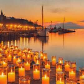 Pantelleria, candele al porto di Scauri