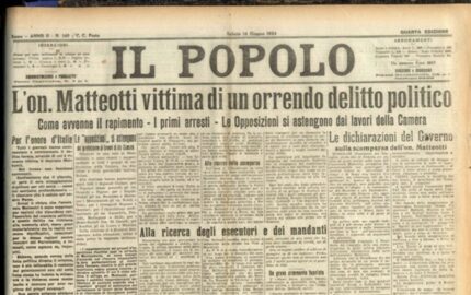 notizia del delitto Matteotti