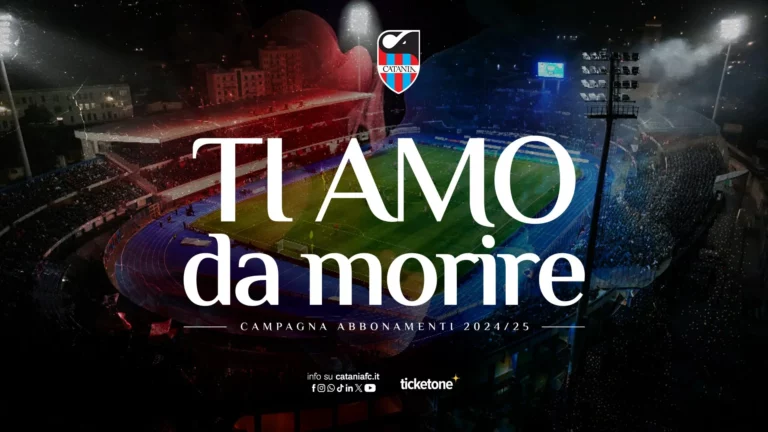 Calcio Catania / “Ti amo da morire” aperta la campagna abbonamenti 2024/2025