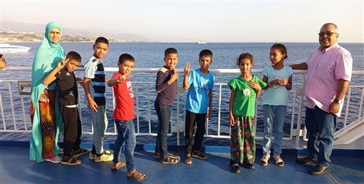 gruppo saharawi sulla nave