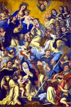 Matteo Ragonisi Madonna del Rosario e santi domenicani-Chiesa San Domenico-Acireale