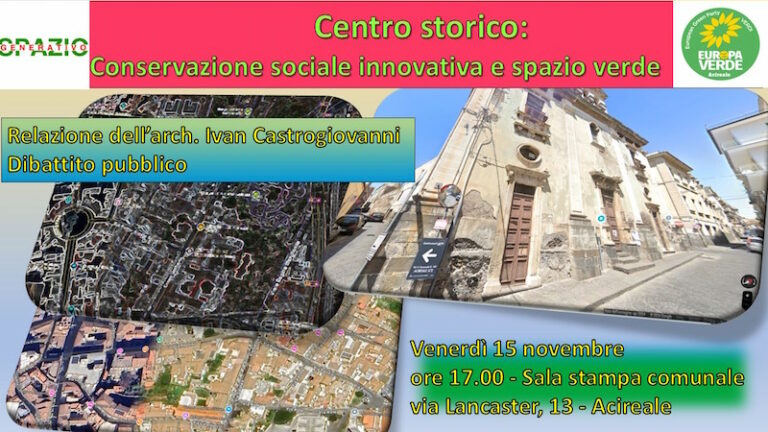 Acireale / Le proposte innovative dell’architetto Ivan Castrogiovanni sulla “Conservazione sociale del centro storico”