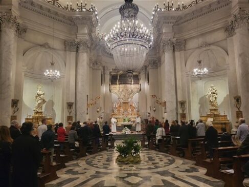 messa nella chiesa Badia di Sant'Agata