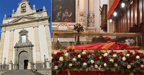 le spoglie di Santa Lucia nella parrocchia omonima di Acicatena