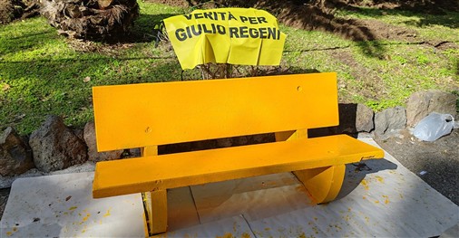 panchina gialla per Giulio Regeni