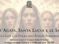 mostra di carmelo d’antoni su sant’Agata santa Lucia e altre sante